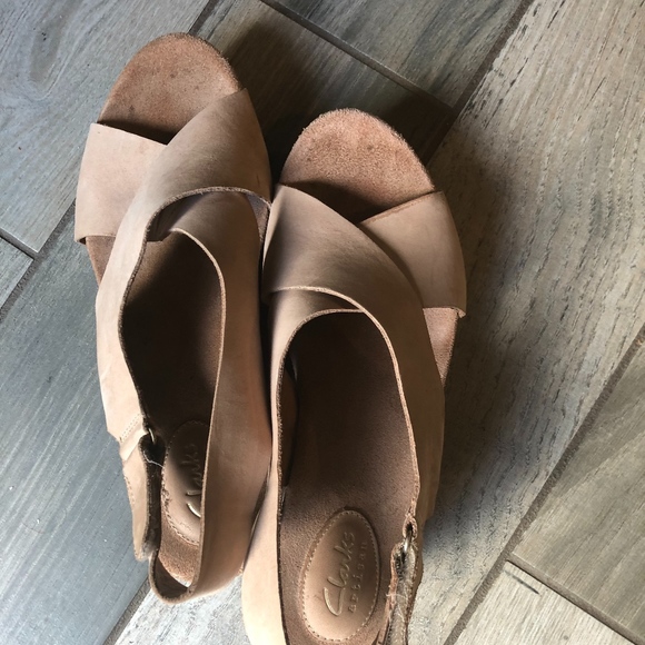 Clarks Shoes - Clark's Cork Wedge Sandals